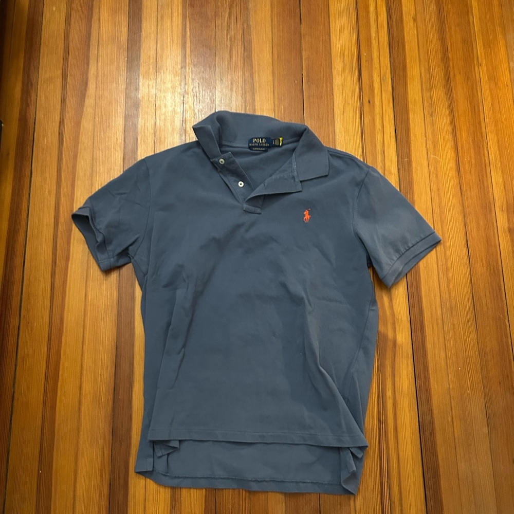 Polo by Ralph Lauren Blue Shirt with Red Logo